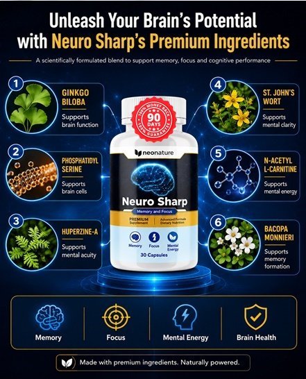 The eight Neuro Sharp ingredients